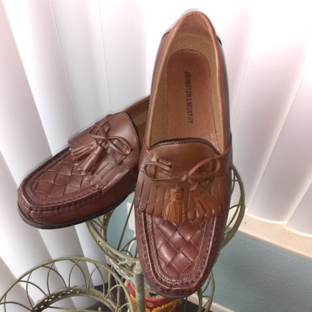 Men's Leather tassel woven loafer